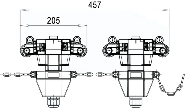 Двойной токосъемник UNILIFT-UCR 36