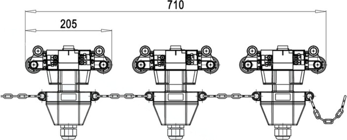 Тройной токосъемник UNILIFT-UCR 37